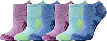 Amazon Essentials Women's Performance Cotton Cushioned Breathable Athletic No-Show Sports Socks, 6 Pairs