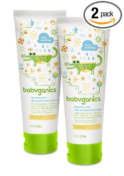 Babyganics Eczema Care Skin Protectant Cream, 8 oz Tube (Pack of 2)