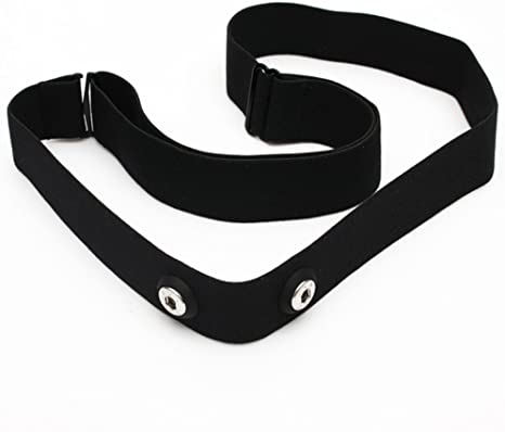Chest Strap, Sport Wireless Heart Rate Monitor Adjustable Chest Belt Band for Polar Wahoo Garmin (Black)