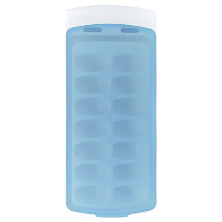 Oxo 1132080BL No Spill Ice Cube Tray, Blue/White