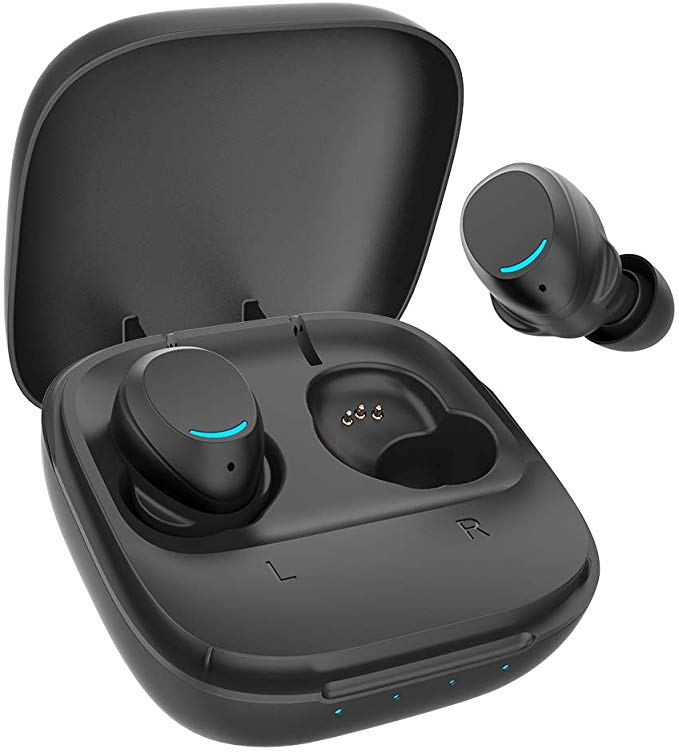 True Wireless Earbuds, Wireless Earbuds Bluetooth 5.0 in-Ear Headphones Ear Buds Wireless Headphones IPX7 Waterproof TWS Earbuds with Charging case Built-in Mic Touch Earbuds 40 Hours Play Time