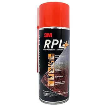 3M RPL Plus, Rust Penetrant Lubricant with Spray Pipe, Multi-use for Automotive & Industrial, Remove Rust & Squeaks, Loosen Stuck Nuts & Bolts, Fast-acting & Protect Against Rust (400ml, Pack of 1)