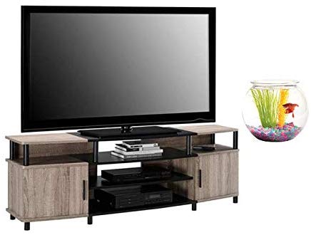 Ameriwood Home Carson TV Stand for 70-Inch TVs (Weathered Oak)