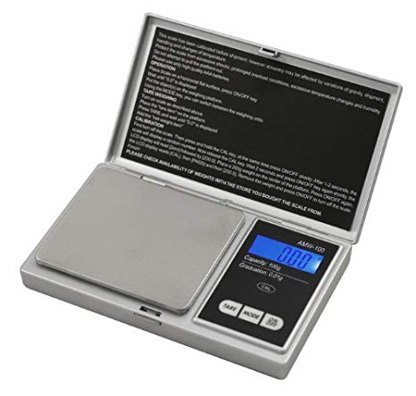 American Weigh Scales Signature Series  Silver AWS-100-SIL Digital Pocket Scale, 100 by 0.01 G