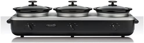 Crock-Pot SCRBC750-BS Trio Slow-Cooker Server, Black