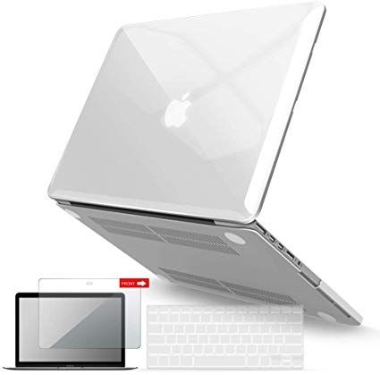 IBENZER MacBook Pro 13 Inch Case 2015 2014 2013 end 2012 A1502 A1425, Hard Shell Case with Keyboard Cover & Screen Protector for Old Version Apple Mac Pro Retina 13, Crystal Clear, R13CYCL 2