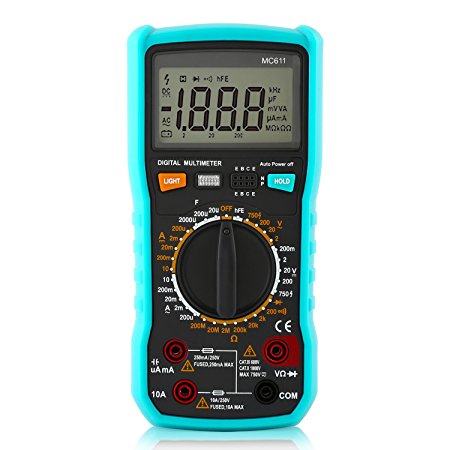 Amzdeal Digital Multimeter AC/DC Voltage Tester Current Multi Tester with LCD Display