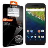 Nexus 6P Screen Protector Spigen Tempered Glass Most Durable Easy-Install Wings Nexus 6P Rounded Edge Glass Screen Protector - GlastR SLIM SGP11795