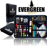 SEWING KIT 9733 THE MOST EXPANSIVE and HIGHEST QUALITY KIT 9733 - Includes All You Need and More Perfect as a Beginner Sewing Kit Travel Sewing Kit Campers Emergency Sewing Kit and More - Evergreen Supply