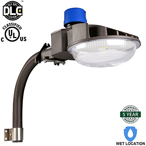 Hykolity 70W LED Yard Light Dusk to Dawn Outdoor Street Area Light Security Barn Light, 175W MH Replacement, 7200Lumens, 5000K Daylight White, CREE COB, IP68 Waterproof, UL Listed and DLC-Qualified