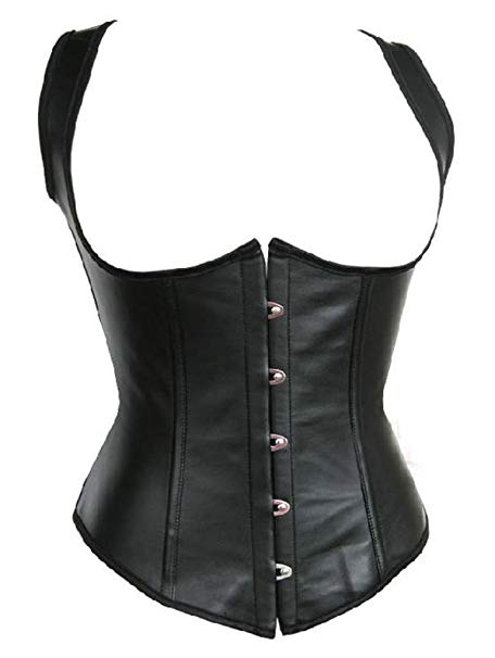 Alivila.Y Fashion Womens Faux Leather Underbust Steel Boned Corset Waist Cincher
