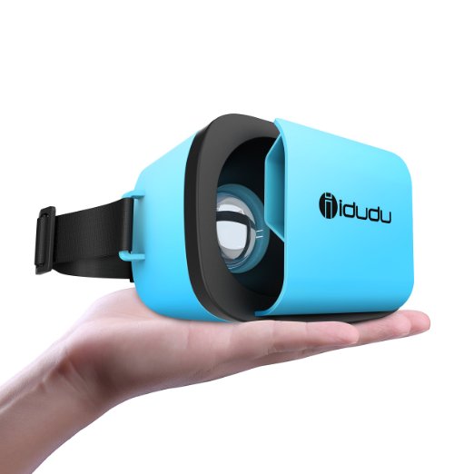 iDudu Cardboard Mini 3D VR Glasses, Portable Virtual Reality Headset for iPhone, Android, 3.5-5.5 inch Smartphone