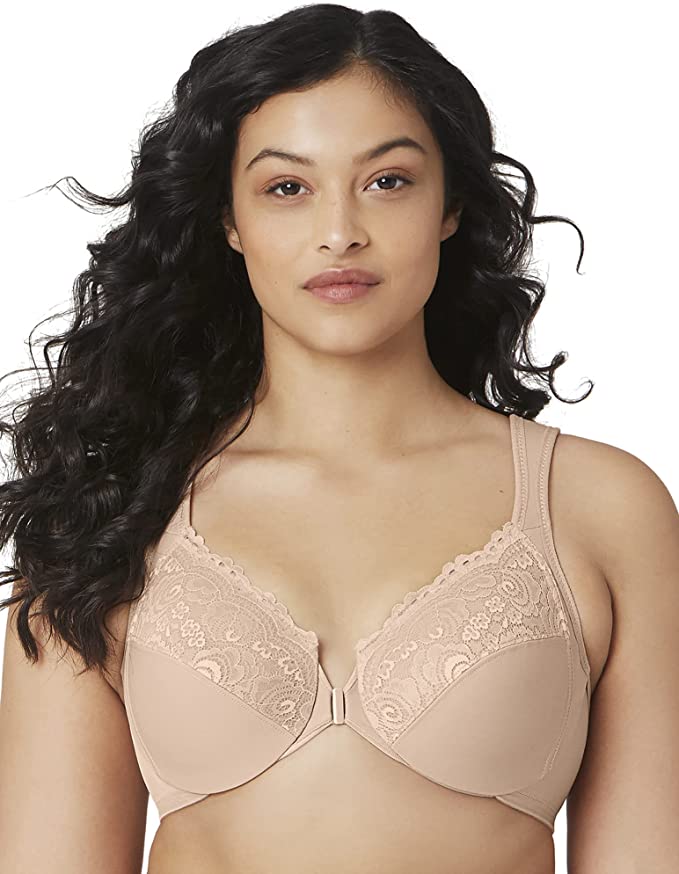 Glamorise Women's Plus Size Wonderwire Front-Close Bra Underwire #1245