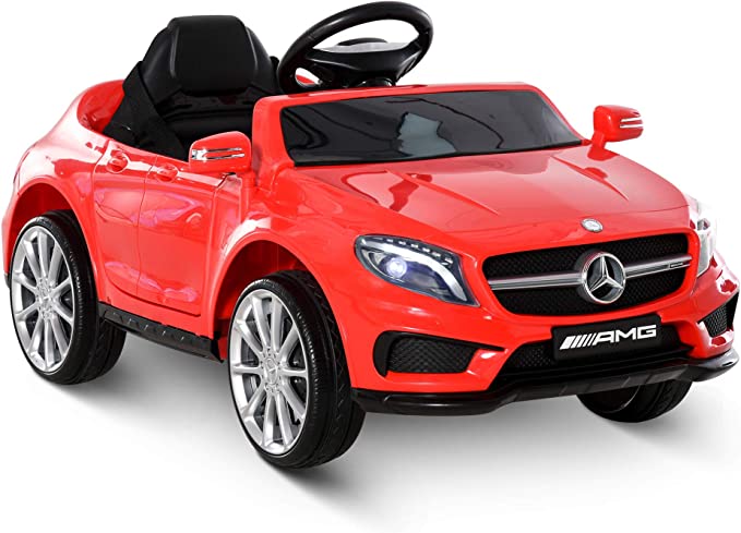 HOMCOM Voiture véhicule électrique Enfant 6 V 3 Km/h Max. télécommande Effets sonores   Lumineux Mercedes GLA AMG Rouge