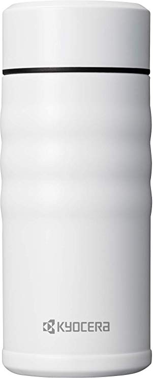 Kyocera MB-12S WH Travel Mug with Twist Top, 12oz, Pearl White