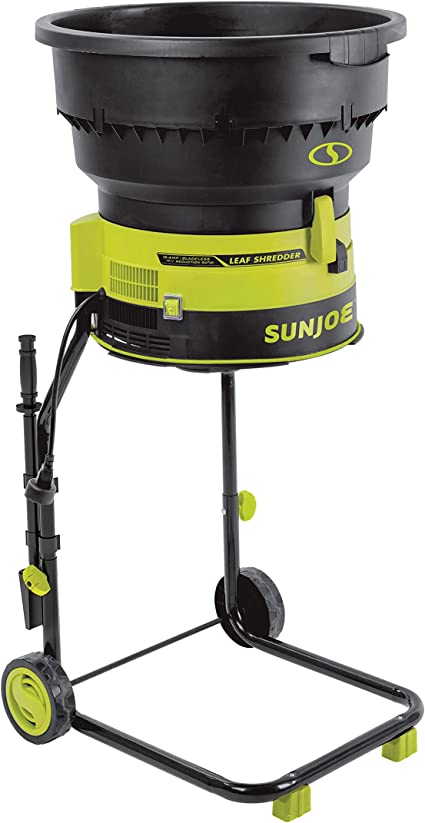 Sun Joe SDJ617E Bladeless Electric Leaf Mulcher   Shredder, 15 Amp, 8,000 RPM, Mulches Up to 55 Gallons of Leaves Per Minute, Green