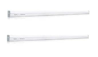 Philips Slimline Advance 25-Watt 2500-lumen Metal Batten Tubelight (Pack of 2) (Warm White) (Study Room Specialist)