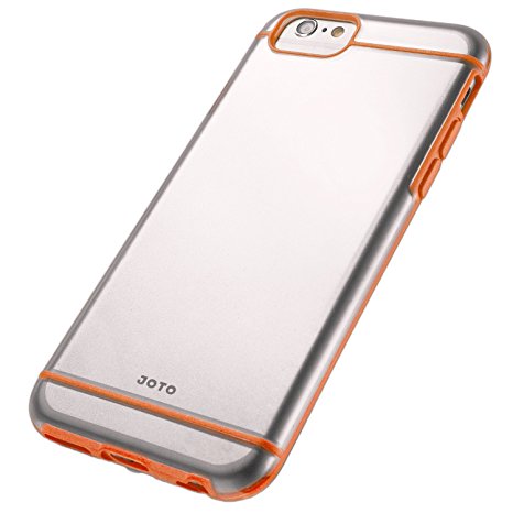 iPhone 6S Plus / iPhone 6 Plus 5.5 Case - JOTO Slim Fit Hybrid Clear Cover Case (Flexible TPU   Hard PC) for Apple iPhone 6S Plus 5.5" / iPhone 6 Plus 5.5" (Orange, Frosty, Clear)