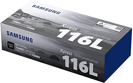 Samsung MLT-D116L Toner Cartridge Black, High Yield for SL-M2625D, 2626, 2825DW, 2826, 2835DW, 2836, 2675, 2676, 2875DW, 2876, 2885FW, 2886