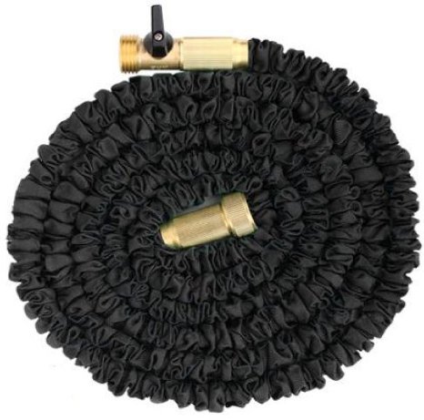 75ft Expanding Hose, Strongest Expandable Garden Hose on the Planet. Solid Brass Ends, Double Latex Core, Extra Strength Fabric, 3/4