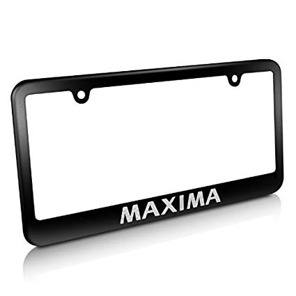CarBeyondStore Nissan Maxima Matte Black Metal License Plate Frame