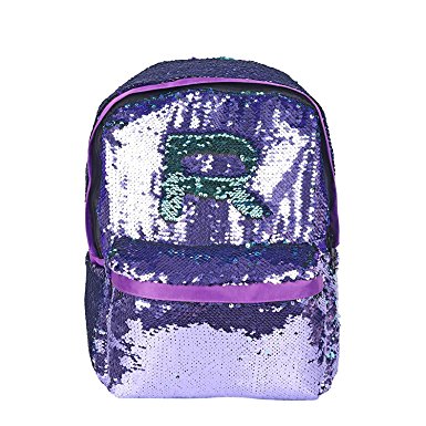 HeySun Reversible Sequins School Backpack for Girl/Boys Lightweight Travel Backpack