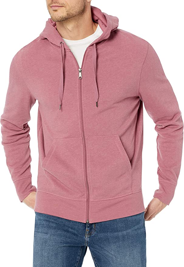 Amazon Essentials Mens Lightweight French Terry Full-Zip Hooded Sweatshirt