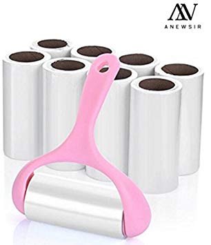 ANEWSIR Lint Roller, Sticky Roller, 9 Rolls Lint Remover for Pet Fur, Hair, Clothes, Dust