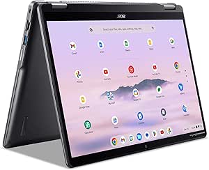 Acer Chromebook Plus Spin 514 Laptop with Google AI – 14" WUXGA 1920x1200 IPS Touch Display Intel Core 3 Processor 100U 8GB LPDDR5X 128GB UFS WiFi 6E FHD Webcam Chrome OS CP514-4HN-30UC