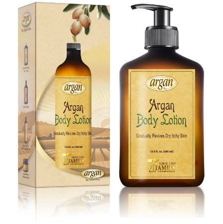 Body Lotion Dry Skin Moisturizer - Exclusive Herbal Oils Complex - Daily Moroccan Argan Oil Advanced Non Greasy Light Moisturizing Cream 135 oz