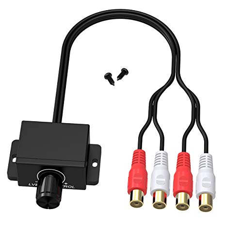 CHELINK Universal Car RCA Remote Amplifier Level Controller Bass Knob Sub Amp Volume Control Cable