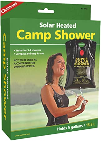 Coghlan's Solar Heated Camp Shower, 5-Gallon, Black