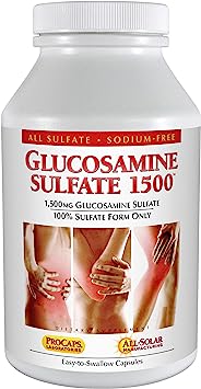 ANDREW LESSMAN Glucosamine Sulfate 1500 - 540 Capsules - 100% Sulfate Form, Research Established Ingredient and Levels for Support of Healthy Joint Tissue. Retains Elasticity and Healthy Structure