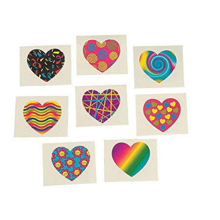 Funky Heart Tattoos (72 pieces)