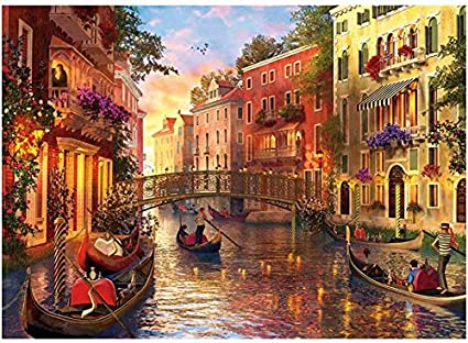 1000 Piece Puzzles for Adults Kids, Venice Water City Jigsaw Puzzle Difficult and Challenge