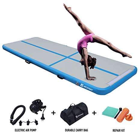3.3ft/10ft/13.12ft/16.4ft/20ft Air Track Gymnastics Tumbling Mat Inflatable Air Floor Mats with Electric Air Pump for Home Use/Tumble/Gym Training/Cheerleading/Parkour/Beach/Park