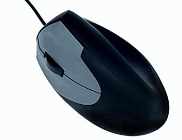 Lemix (LVM1L) Ergonomic Left Handed Mouse (Vertical/Upright) with Carrying Pouch and Non Kinking Wire
