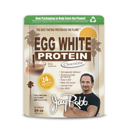 Jay Robb - Egg White Protein Powder Outrageously Delicious Chocolate 21 Servings 24 oz