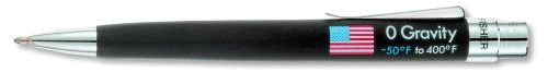 Fisher Space Pen, Zero Gravity Space Pen with U.S. Flag Imprint, Black Rubber Finish (ZG)