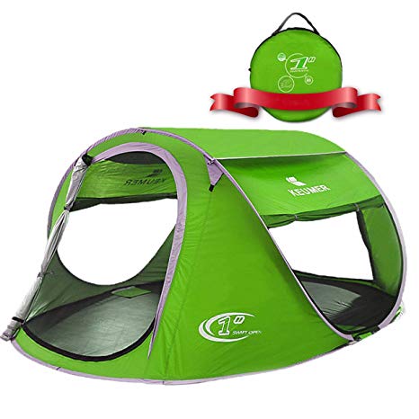 ZOMAKE Pop Up Beach Tent Large for 2-4 Person, Portable Sun Shelters for Baby with UV Protection - Ventilated and Durable