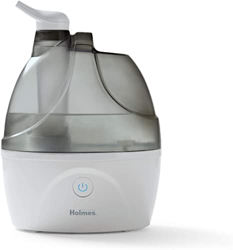 Holmes Ultrasonic Cool Mist Humidifier, 0.5 Gallon Ultrasonic Humidifier with Aromatherapy Tray and Antimicrobial Protection