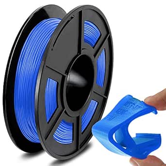 SUNLU TPU Filament 1.75 mm, Flexible TPU 3D Drucker Filament, Hohe Zähigkeit und Biegbarkeit, 500g Spule, Maßgenauigkeit  /-0.03 mm, Blau