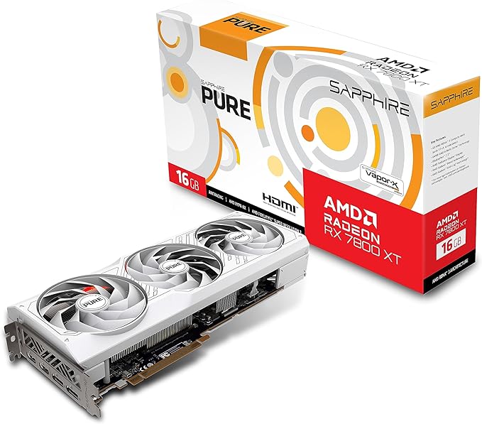 Sapphire 11330-03-20G Pure AMD Radeon RX 7800 XT Gaming Graphics Card with 16GB GDDR6, AMD RDNA 3