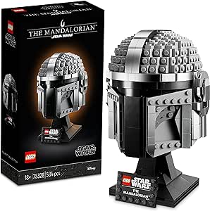 LEGO Star Wars Mandalorianer Helm Modell, Sammlerstück Zimmer-Deko und ein tolles Geschenk für Erwachsene, Bausatz, Männer, Frauen, Mama, Papa, Sammler-Geschenkidee 75328