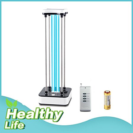 BRIGHTINWD Healthy Life-Ultraviolet Germicidal Light Quartz Lamp 110V 36W Air Sterilizer Cleaner Kills Mold Viruses Physically -with 15s Delay Time Remote Control for Living Area without Ozone