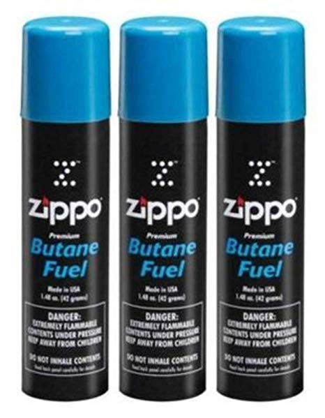 Zippo Premium Butane Fuel 1.48 oz - 3 Pack