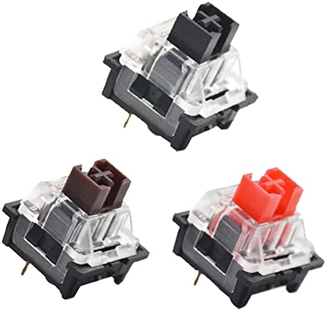 OUTEMU (Gaote) Black/Red/Brown Switch 3 Pin Keyswitch DIY Replaceable Switches for Mechanical Gaming Keyboard (30 PCS)