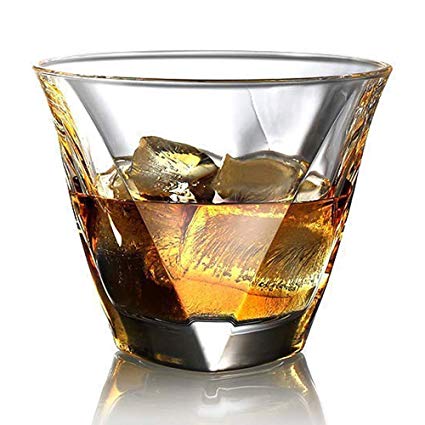 Ecooe Crystal Whiskey Glasses Old Fashioned Whiskey Glass Scotch Whiskey Glasses Set of 2 Whiskey Tumbler Bourbon Glasses Set Glassware Whiskey Drinking Glass Gift Set 300ml