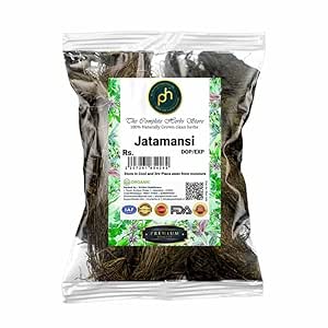 PHs 100% Natural Jatamansi Roots 100gm (Full of Oil A Grade Clean) | Nardostachys Jatamansi | Spikenard | Musk Root | Nard Indian (Dried) for Skin and Hair Care