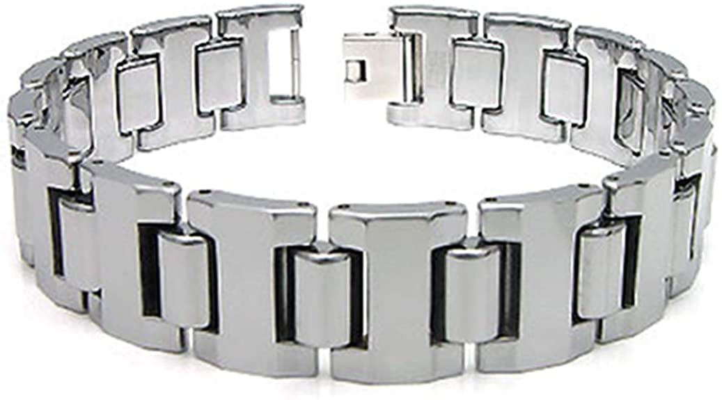 Tungsten Carbide 16MM Men's Link Bracelet (Length 7" - 11")